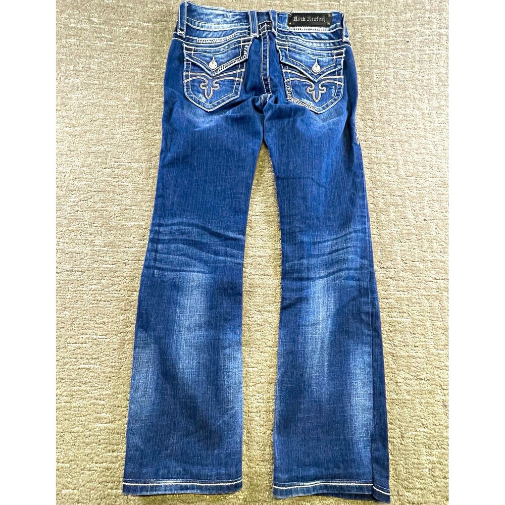 women’s Rock Revival size 30 Jen boot fit medium wash jeans embroidered 5-pocket